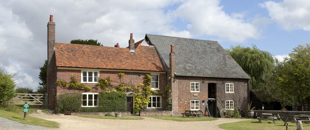 Redbournbury millhouse and mill in summer